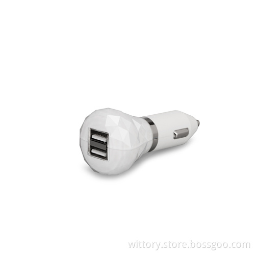 Two smart USB port car charger